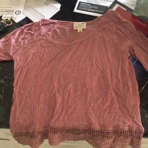 Long sleeve pink top